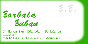 borbala buban business card